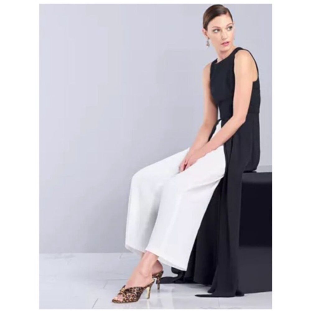 Adrianna Papell NWT Crepe overlay jumpsuit $179